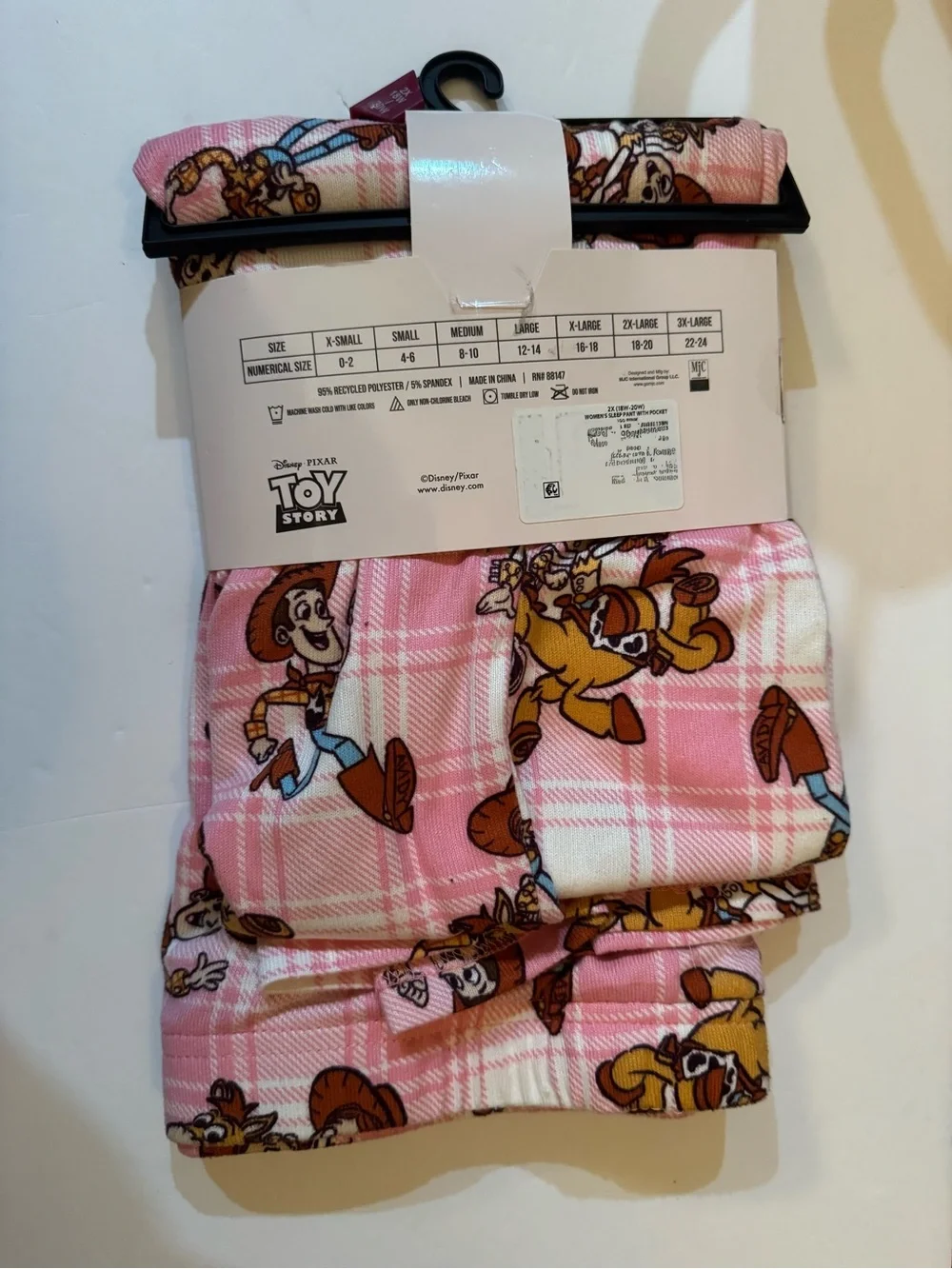 Toy Story Women’s Jesse & Bullseye Hacci Knit Wide Leg Sleep Pants Size 2X
